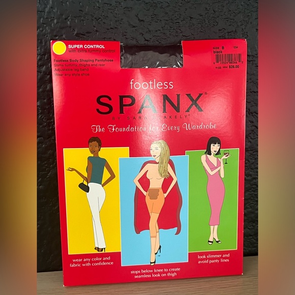 Spanx Footless Pantyhose super Control black size-B. NWT - Picture 1 of 4